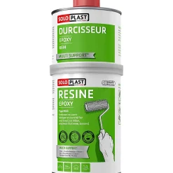 Soloplast Mastic, Cartouche Joint Et Silicone-Résine type R123 + durcisseur époxy type R614 1kg