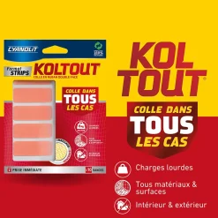 Cyanolit Ruban Adhésif-Ruban adhésif de fixation transparente Koltout - 10 pièces