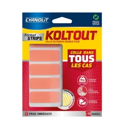 Cyanolit Ruban Adhésif-Ruban adhésif de fixation transparente Koltout - 10 pièces