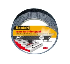 Scotch Ruban anti-dérapant rond noir 25 mm x 5 m