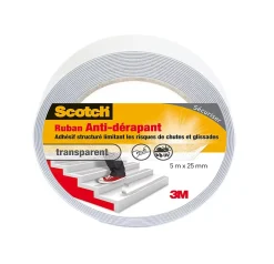 Scotch Ruban Adhésif-Ruban anti-dérapant rond transparent 25 mm x 5 m