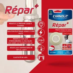 Cyanolit Colle-Ruban auto-amalgamant silicone Repar+