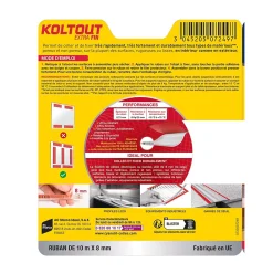 Cyanolit Ruban Adhésif-Ruban colle Koltout extra fin h. 8 mm x l. 10 m