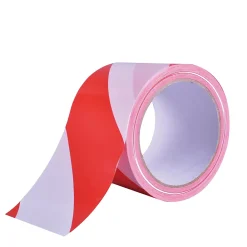 Diall Ruban de chantier rouge & blanc 50 mm x 100 m