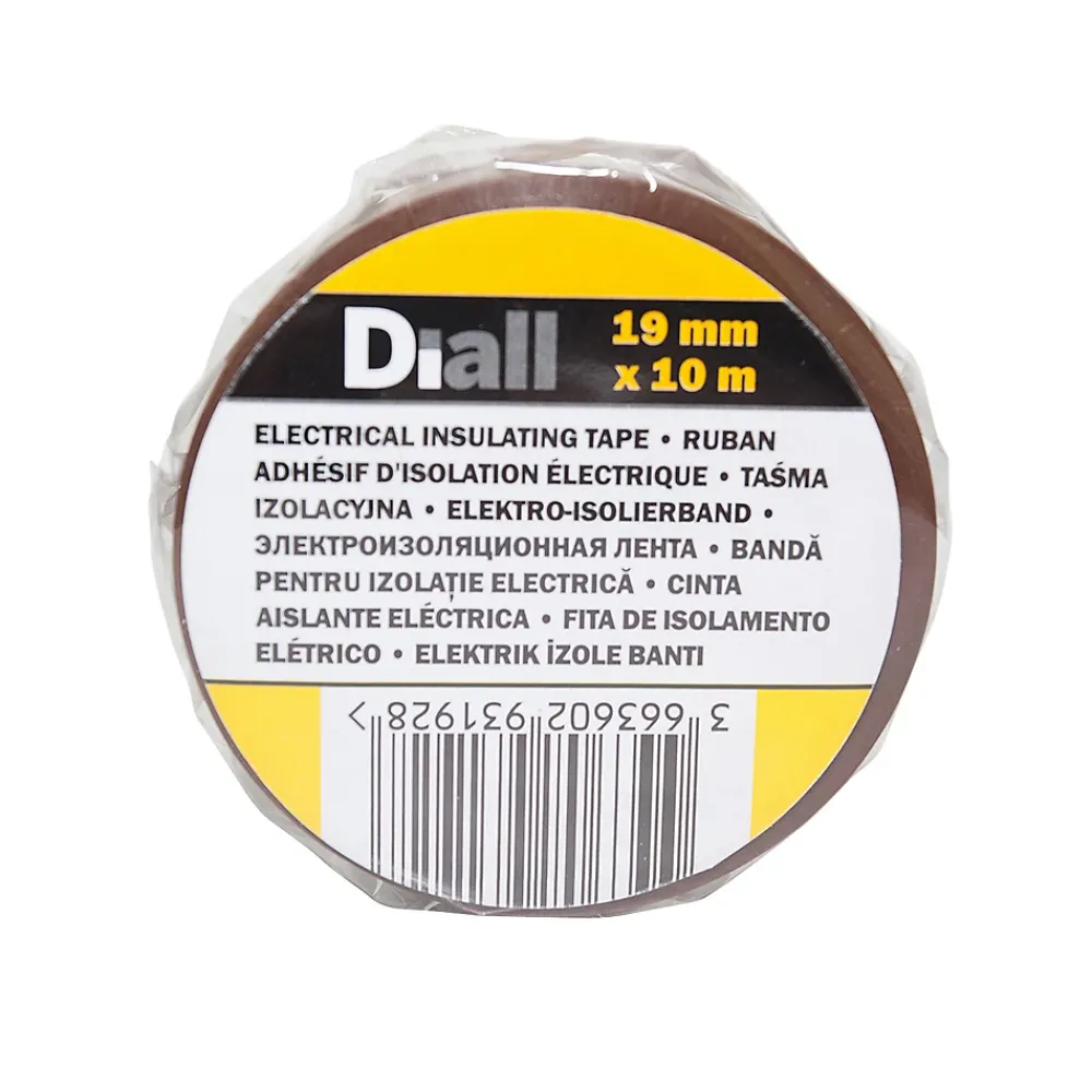 Diall Ruban d'isolation électrique 19 mm x 10 m marron