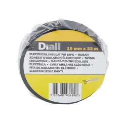 Diall Ruban Isolant Électrique-Ruban d'isolation électrique 19 mm x 33 m noir