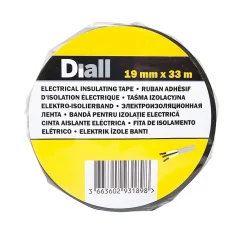 Diall Ruban Isolant Électrique-Ruban d'isolation électrique 19 mm x 33 m noir