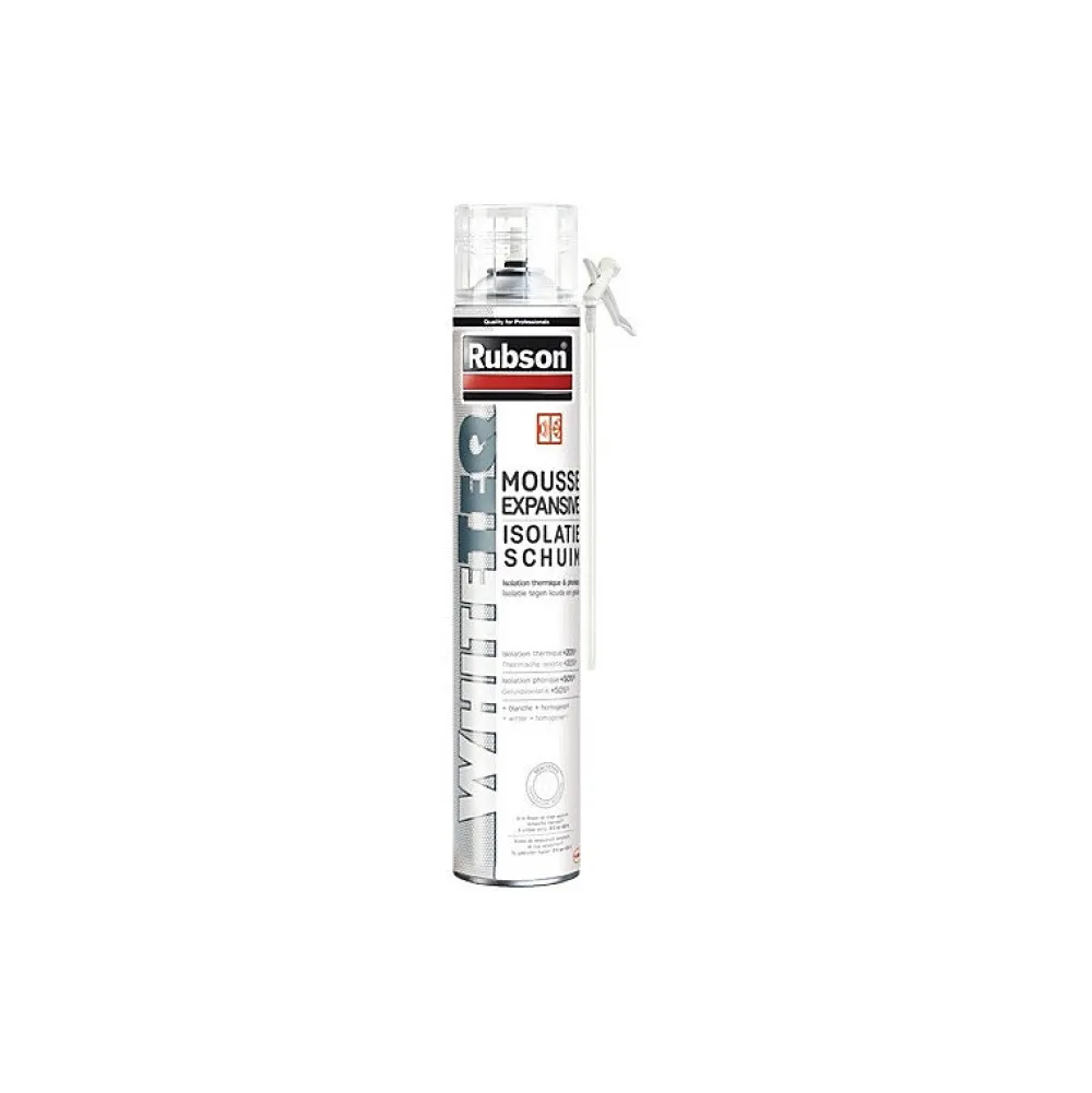 Rubson Mousse Expansive-Pack de 6 Mousses expansives WhiteTeq de 750ml