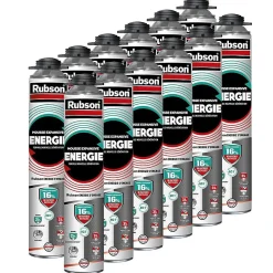 Rubson Mousse Expansive-Pack de 24 Mousses Expansives WhiteTeq Pistolable 750ml + 3 Nettoyants FoamCleaner 929 500ml Penosil + Pistolet