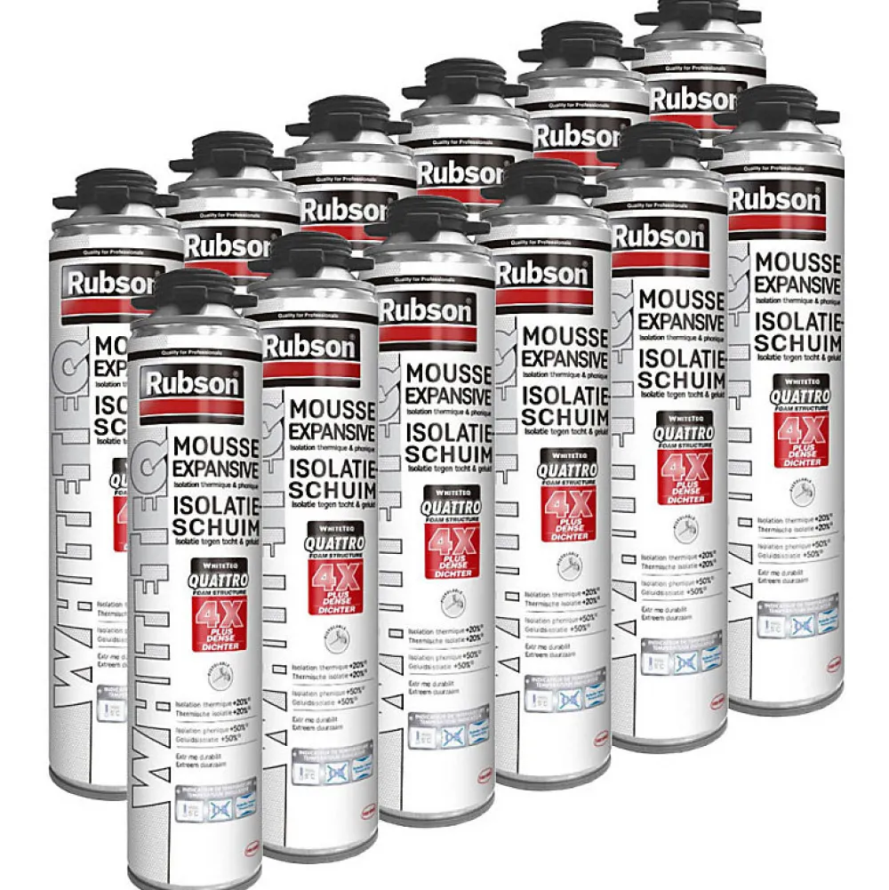 Rubson WhiteTeq Mousse expansive pistolable 750ml - Isolation thermique et phonique