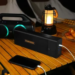 Runhood Station Électrique-EB324 - Batterie Portable 324 Wh + Onduleur AC 80 W - Modulaire