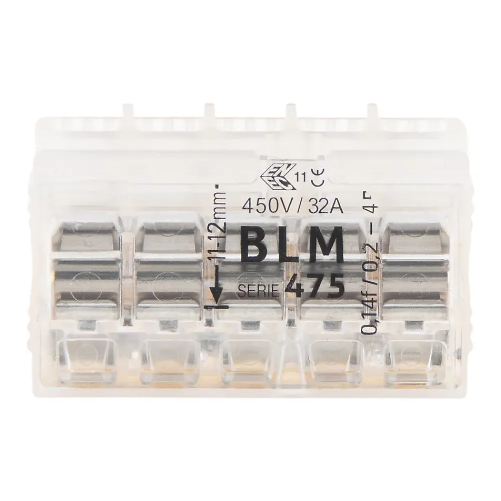 BLM Sachet de 10 bornes 5 entrées - série 475 -
