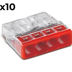 Wago Accessoire De Raccordement-Sachet de 10 bornes 4 entrées série 2273 -