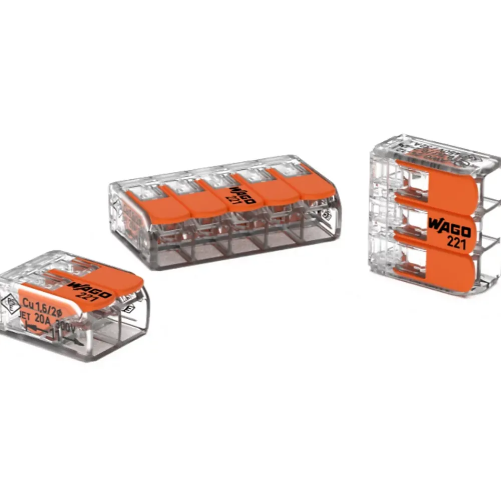Wago Sachet de 10 bornes 3 entrées série 221 -