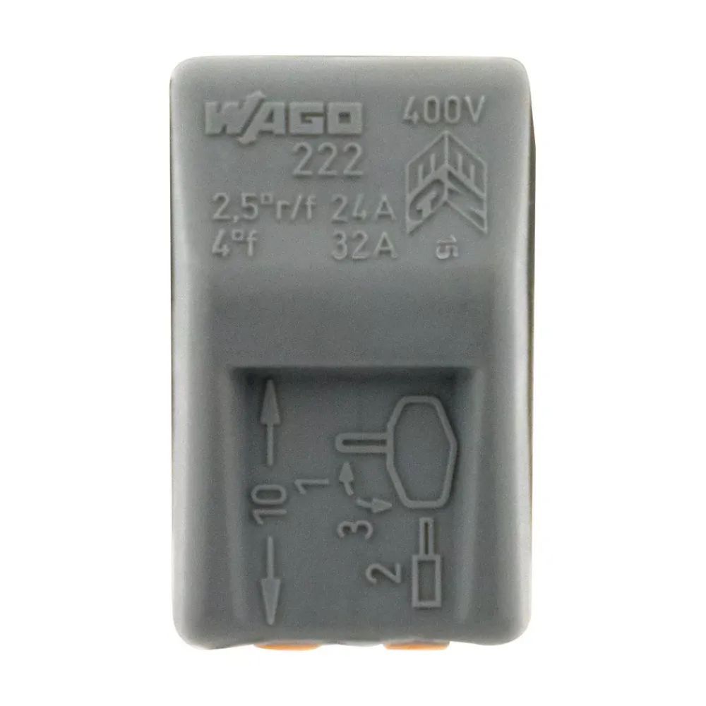 Wago Sachet de 5 bornes 2 entrées série 222 -