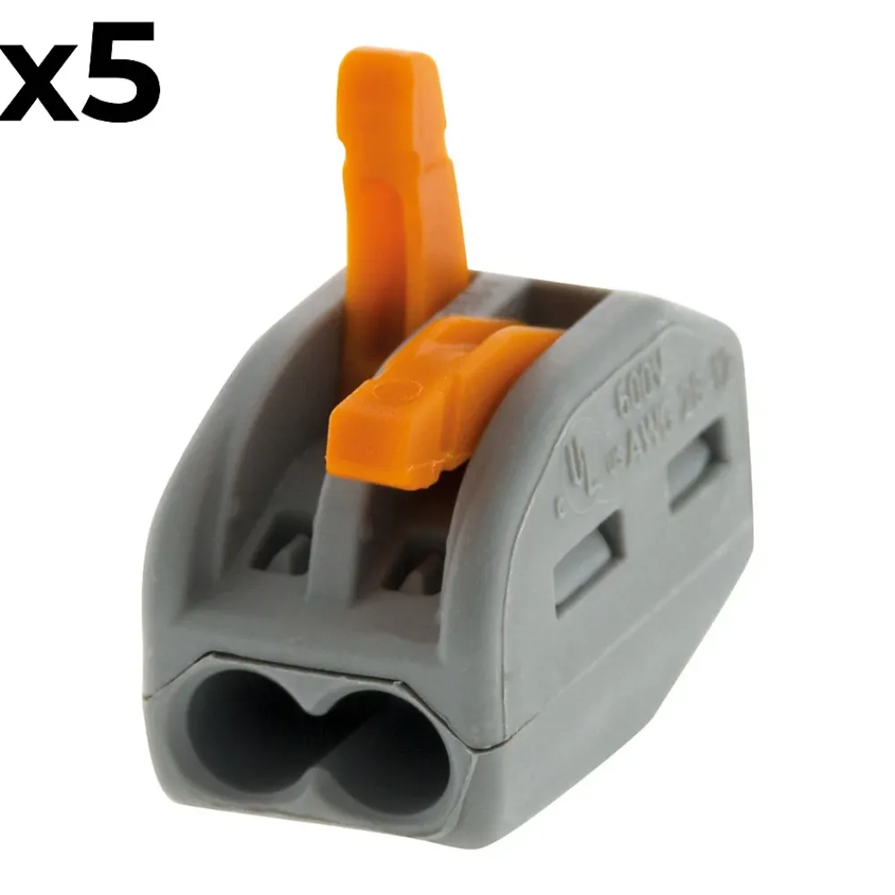 Wago Sachet de 5 bornes 2 entrées série 222 -