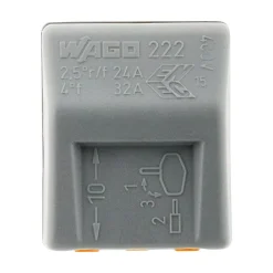 Wago Sachet de 5 bornes 3 entrées série 222 -