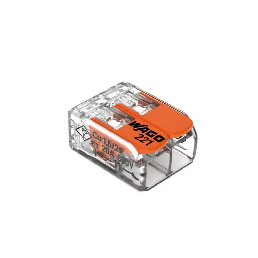 Wago Sachet de 5 bornes 2 entrées série 221 -