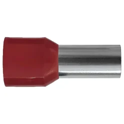 Arvi Tournevis D'Électricien-Sachet De 100 Embouts De Câblage Pour Fil Souple Section 35mm² - Rouge - Collerette Isolante
