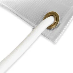 Tecplast Tendeur, Sandow Et Élastique-Sandow élastique Blanc 15 mètres - Qualité PRO 9SW - Tendeur pour bâche de diamètre 9 mm