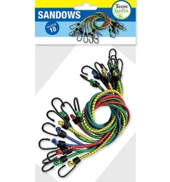 Terre Jardin Tendeur, Sandow Et Élastique-Sandow élastique 80cm avec crochets - Lot de 10
