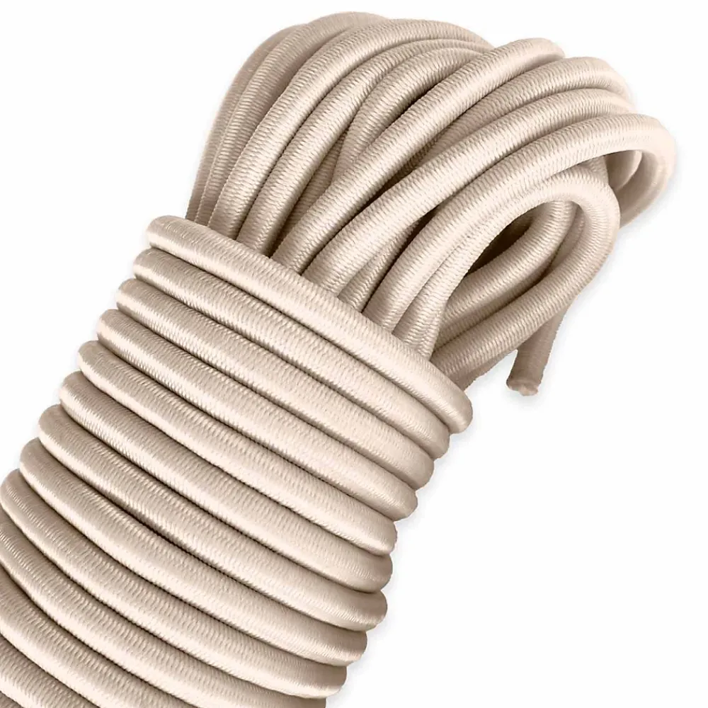 Tecplast Tendeur, Sandow Et Élastique-Sandow élastique Ivoire 50 mètres - Qualité PRO 9SW - Tendeur pour bâche de diamètre 9 mm