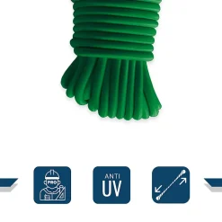 Tecplast Sandow élastique Vert 70 mètres - Qualité PRO 9SW - Tendeur pour bâche de diamètre 9 mm