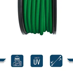 Tecplast Tendeur, Sandow Et Élastique-Sandow élastique Vert 25 mètres - Qualité PRO 9SW - Tendeur pour bâche de diamètre 9 mm