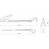 Thirard Sangle de serrage, 6m, à cliquet, crochets JJ, bleu -