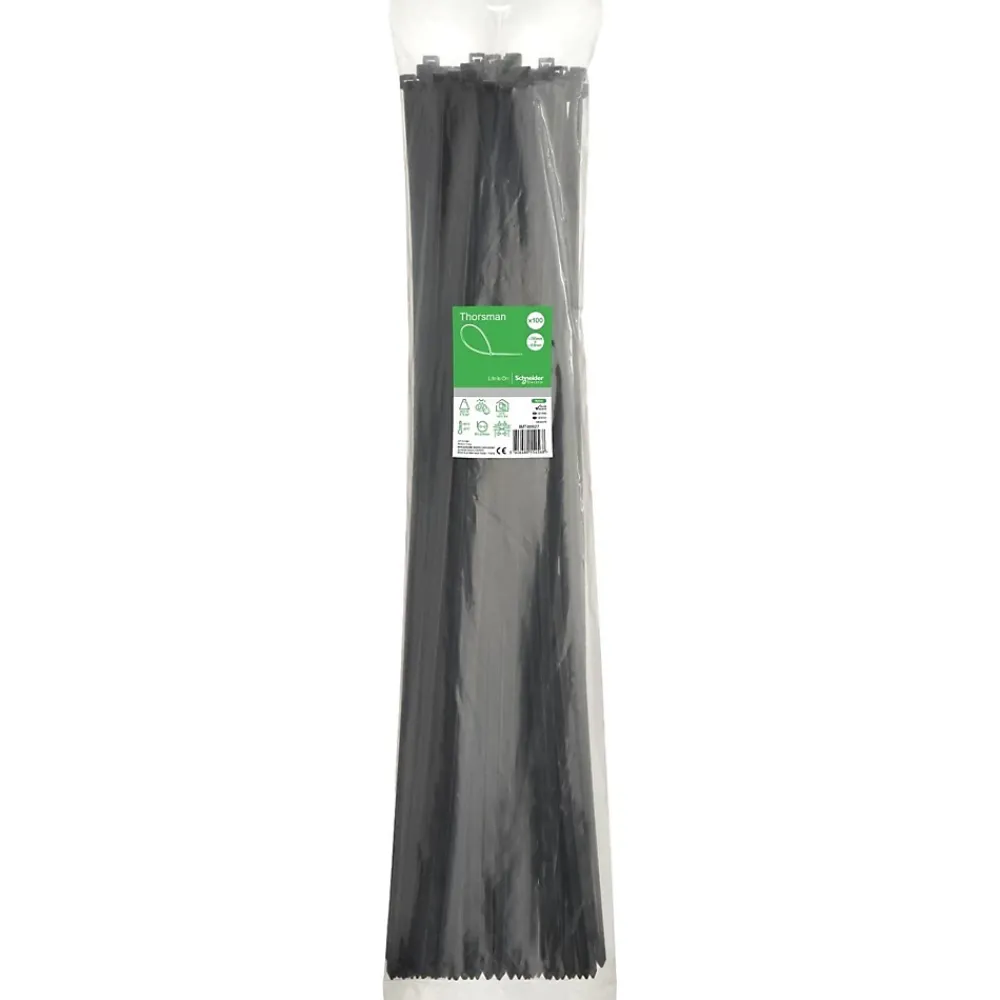 Schneider Electric Schneider - Collier De Serrage Plastique Grande Taille 780x8,8mm - Nylon - Lot De 100 Colliers Serre-câbles