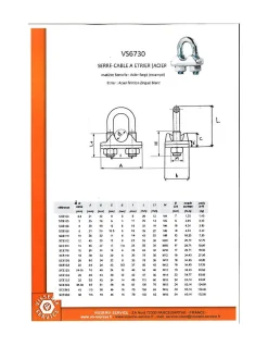 Vis Express Serre cable Etrier Acier zingué Pour Câble 20 - 1 pièce