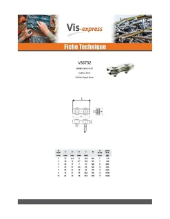 Vis Express Accessoire De Corde, Câble Et Chaîne-Serre-câble plat duplex Acier zingué Câble De 5 - 10 pièces