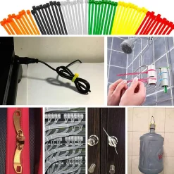 Velamp Serre-câbles de couleur en nylon, différentes tailles - 500 pièces assorties