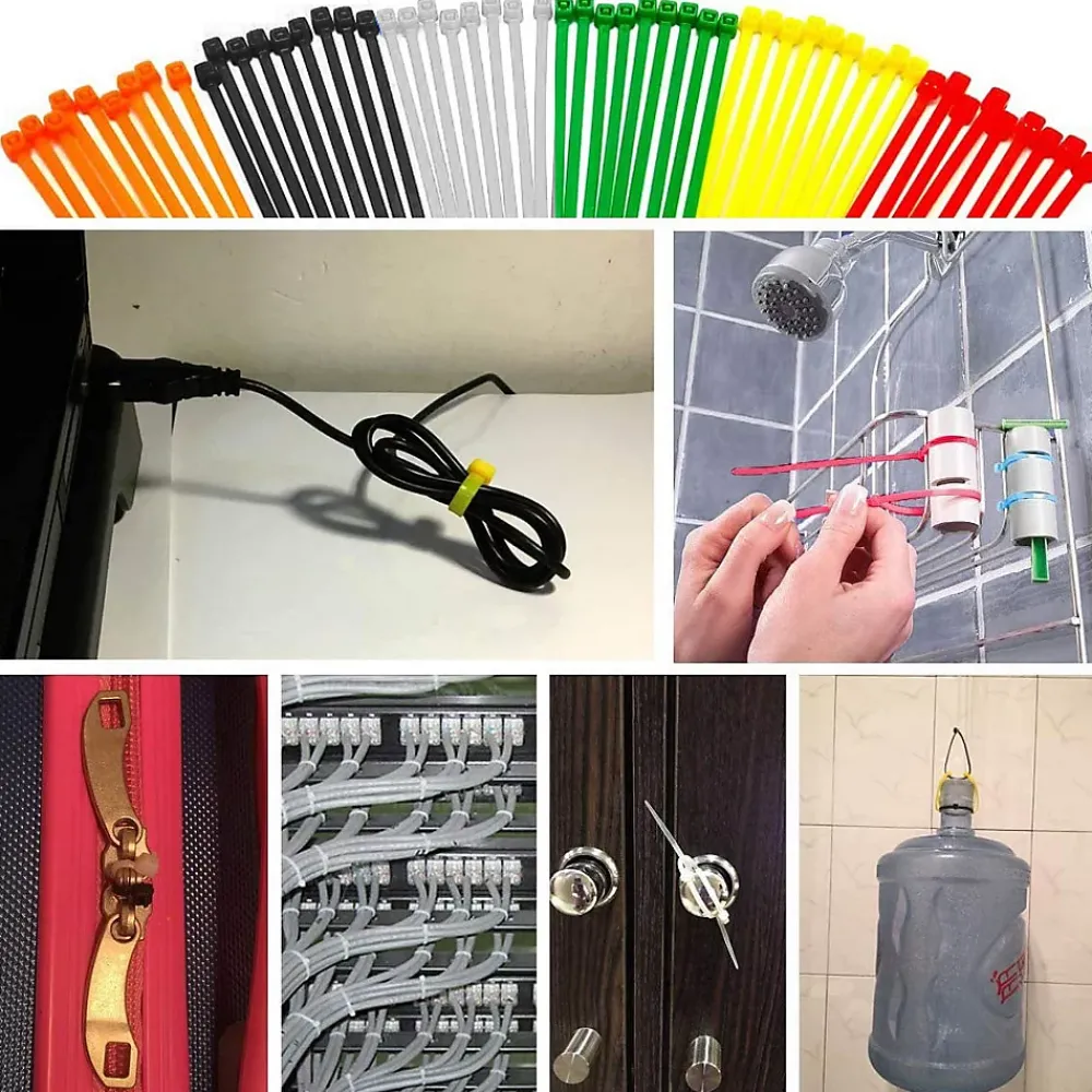 Velamp Serre-câbles de couleur en nylon, différentes tailles - 500 pièces assorties