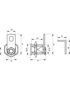 Thirard Serrure De Meuble|Serrure De Meuble-Serrure batteuse filetée et clipsable pour boîte aux lettres, épaisseur maxi 23mm -