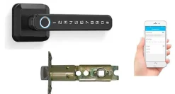 LOCKY Serrure Et Gâche Électrique-Serrure connectée -5 biométrique, code et bluetooth