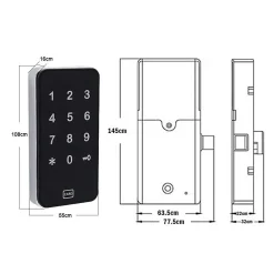 LOCKY Serrure connectée pour casier et meuble -12 (compatible smart lock ou tthotel)