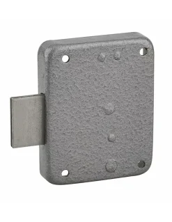 Thirard Serrure De Meuble|Serrure De Meuble-Serrure de meuble Paris pour porte d'ameublement, gauche, axe 35mm, 60x70mm, gris, 1 clé -