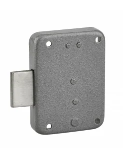 Thirard Serrure De Meuble|Serrure De Meuble-Serrure de meuble Paris pour porte d'ameublement, gauche, axe 30mm, 55x70mm, gris, 1 clé -