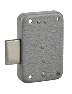 Thirard Serrure De Meuble|Serrure De Meuble-Serrure de meuble Paris pour porte d'ameublement, gauche, axe 25mm, 50x70mm, gris, 1 clé -