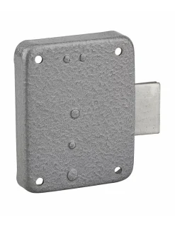 Thirard Serrure de meuble Paris pour porte d'ameublement, droite, axe 35mm, 60x70mm, gris, 1 clé -