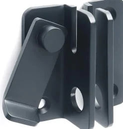 Deko Loquet, Targette Et Moraillon De Porte-Serrure de porte coulissante, cadenas, loquet, serrure de porte, acier inoxydable, finition noir mat