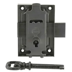 Diall Serrure en applique axe 20 l. 40 mm x H. 70 mm x ep. 10 mm droite/gauche acier poli
