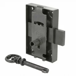 Diall Serrure De Meuble|Serrure De Meuble-Serrure en applique axe 15 l. 30 mm x H. 70 mm x ep. 10 mm droite/gauche acier poli