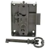 Diall Serrure De Meuble|Serrure De Meuble-Serrure en applique l. 55 mm x H. 80 mm x EP. 12 mm