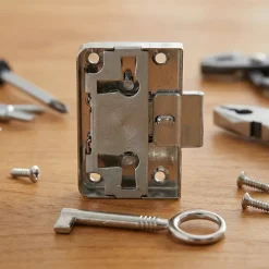 Diall Serrure en applique l. 39 mm x H. 55 mm x EP. 9 mm