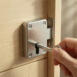 Diall Serrure en applique l. 39 mm x H. 55 mm x EP. 9 mm