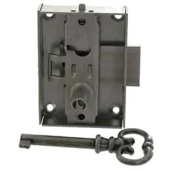 Diall Serrure De Meuble|Serrure De Meuble-Serrure en applique l. 50 mm x H. 80 mm x EP. 12 mm