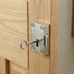 Diall Serrure De Meuble|Serrure De Meuble-Serrure en applique l. 47 mm x H. 55 mm x EP. 9 mm