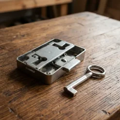 Diall Serrure De Meuble|Serrure De Meuble-Serrure en applique l. 47 mm x H. 55 mm x EP. 9 mm
